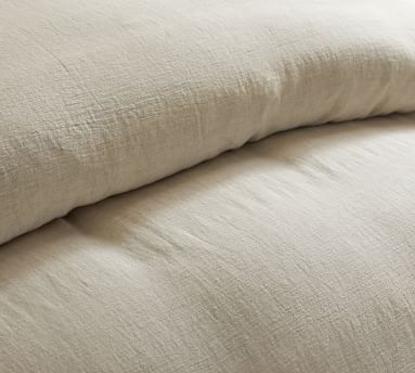 Flax Willow Linen/Cotton Twill Duvet Cover, King/Cal. King - Image 1