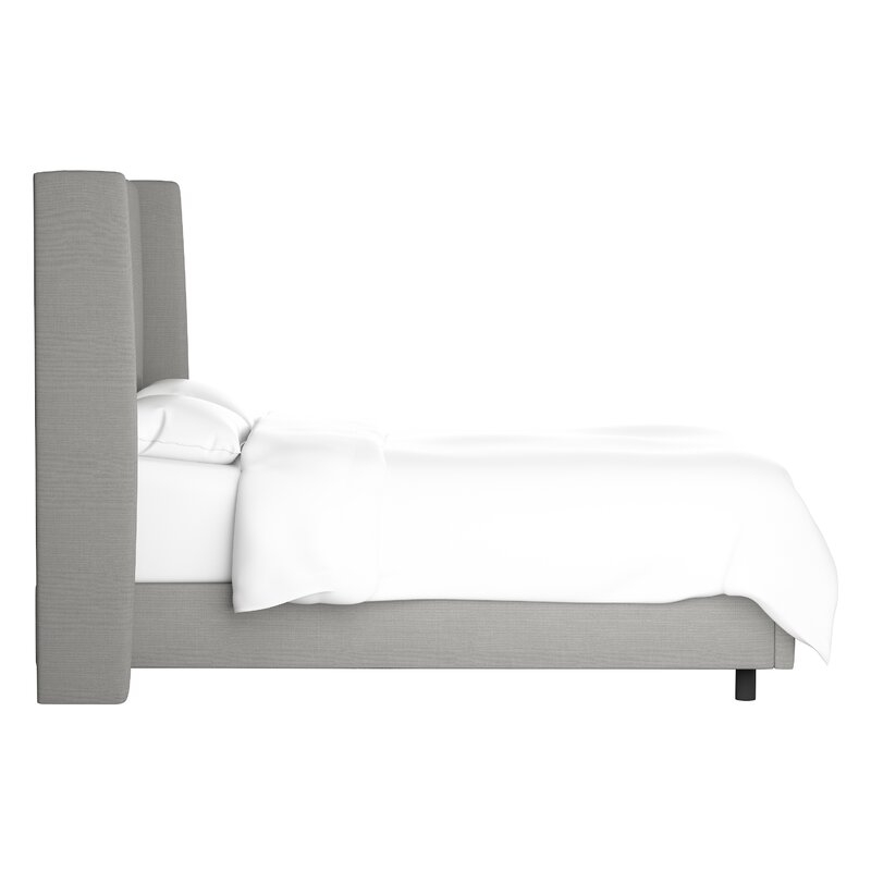 Holst Upholstered Low Profile Standard Bed - Gray - Queen - Image 2