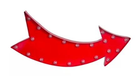 Curved Arrow LED Marquee Sign - Image 0