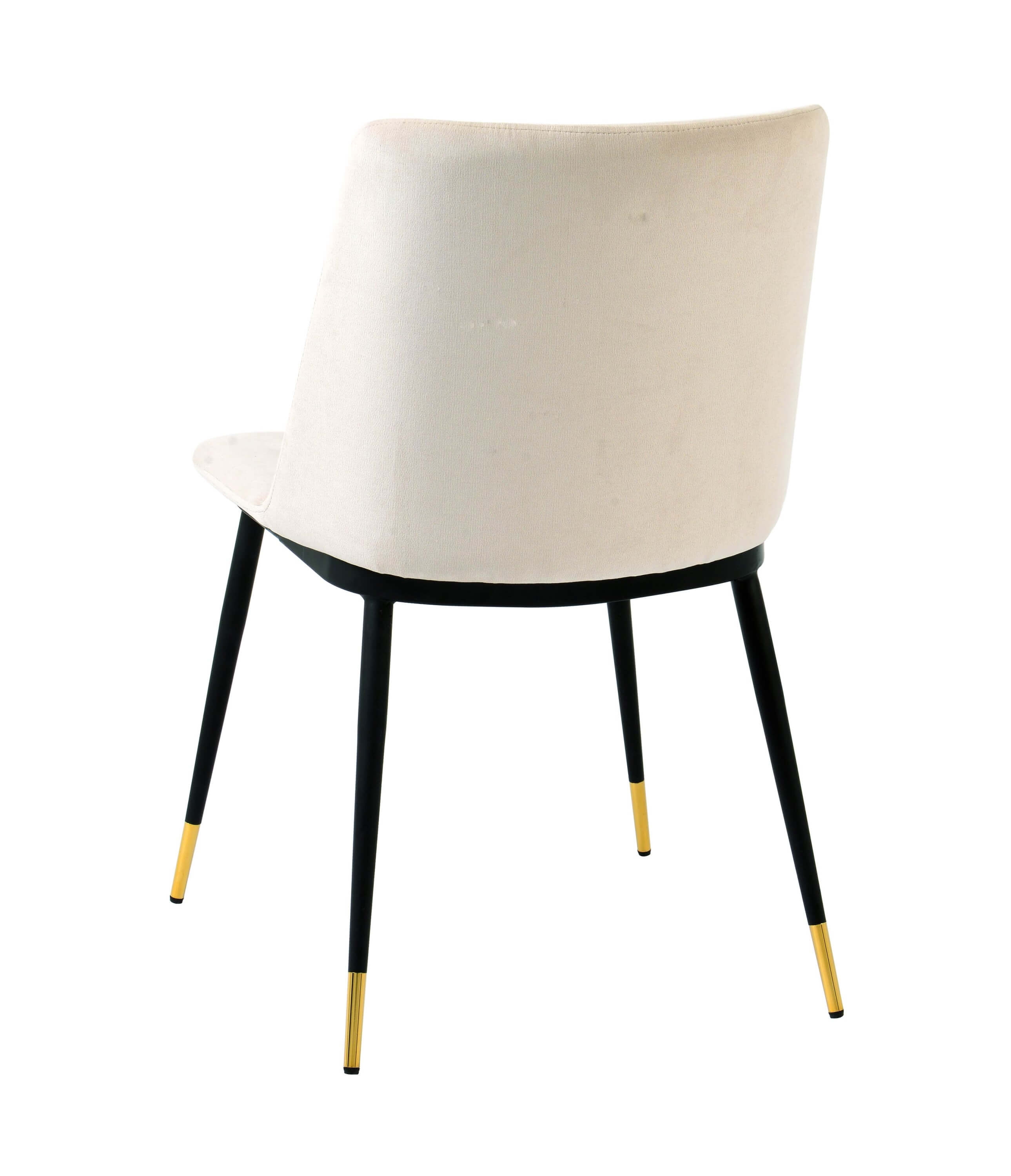 Evora Cream Velvet Chair - Gold Legs (Set of 2) - Image 3