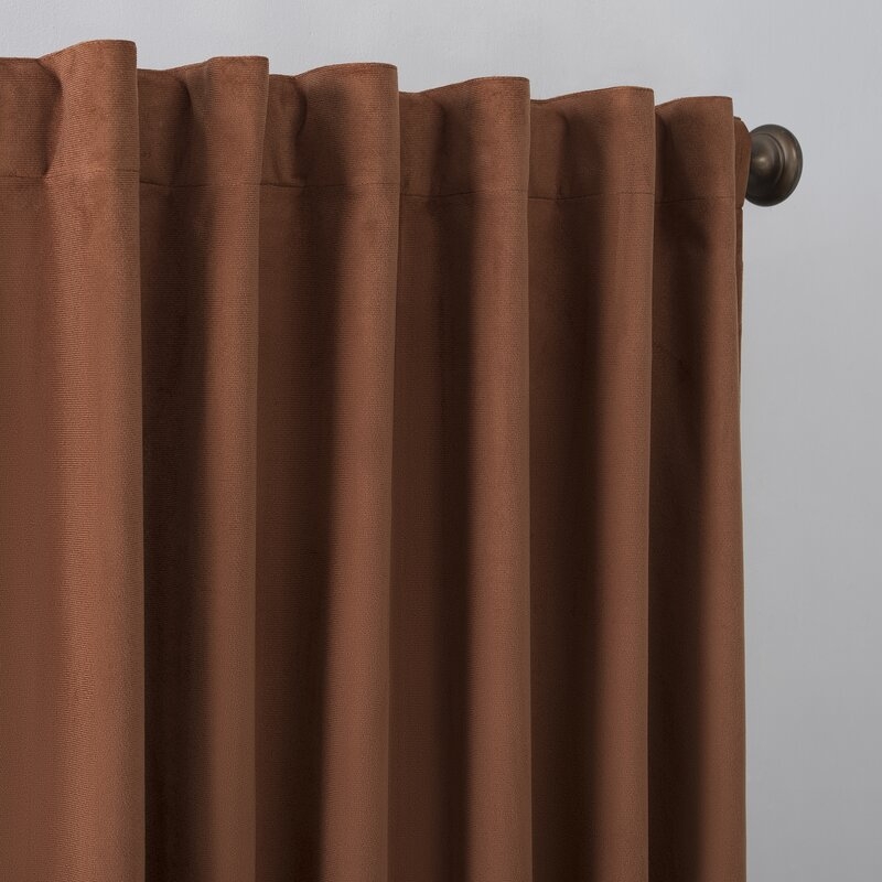 Ewert Velvet Solid Max Blackout Thermal Single Curtain Panel - Image 2