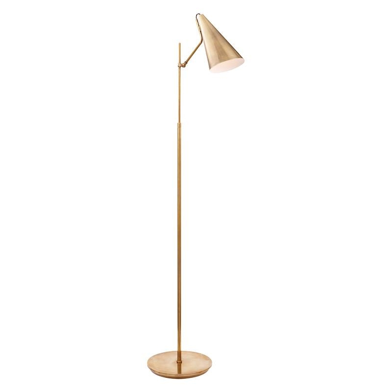 CLEMENTE FLOOR LAMP - HAND-RUBBED ANTIQUE BRASS - Image 0