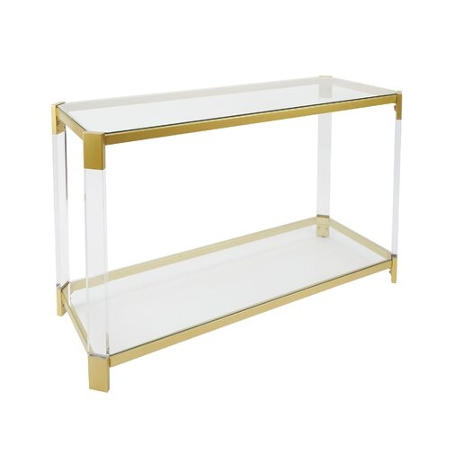 Hythe Clear Glass Console Table - Image 1