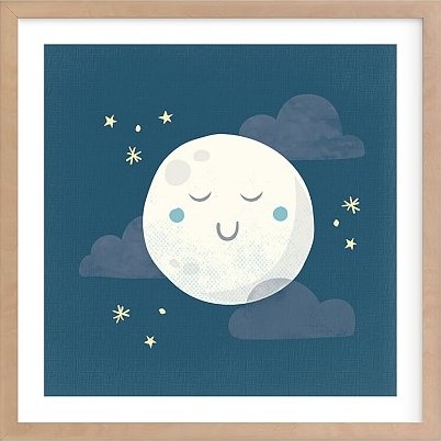 Goodnight Moon Wall Art by Minted(R) 24x24, Natural - Image 0