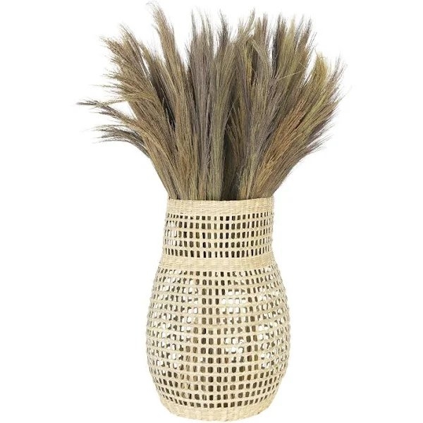 Handwoven Natural Seagrass Vase, 20" - Image 2