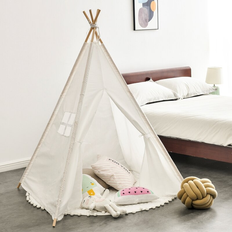 Ournature Indoor/Outdoor Triangular Play Tent with Carrying Bag - Image 1