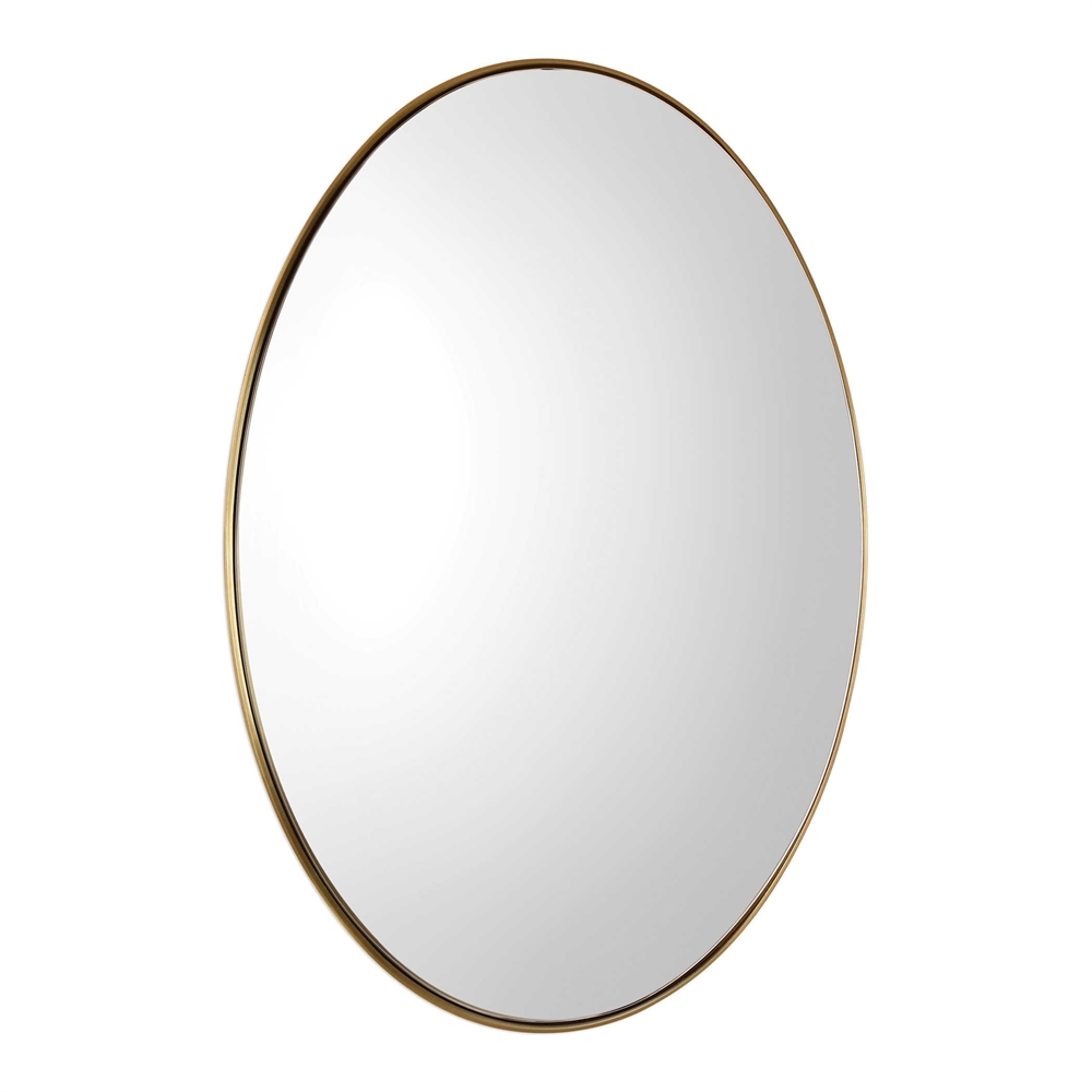 Pursley Brass Oval Mirror - Image 1