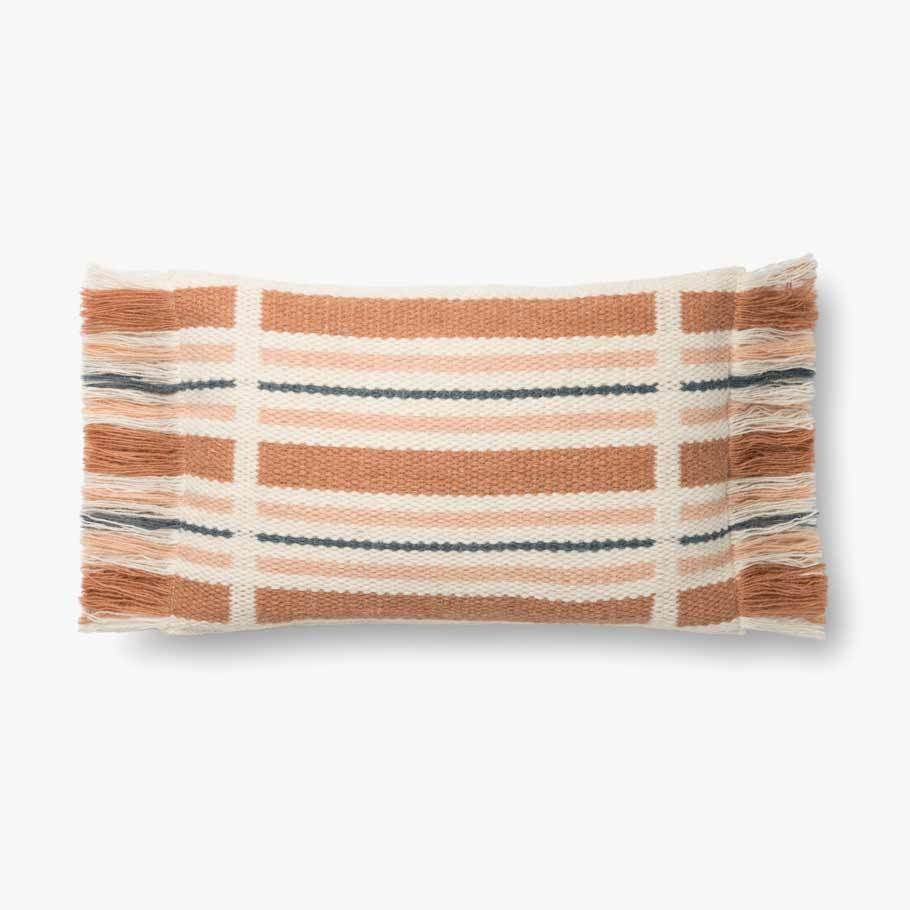 Magnolia Home by Joanna Gaines PILLOWS P1130 TERRACOTTA / MULTI 13" x 21" Cover w/Down - Image 0