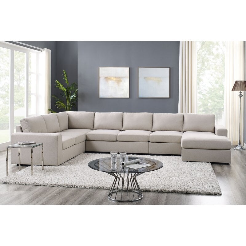 Culpeper 146.5" Wide Reversible Modular Sofa & Chaise - Image 0
