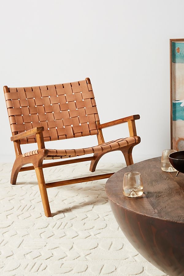 Kamara Leather-Loomed Chair - Image 0