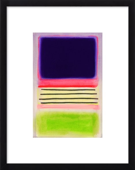 CHROMATIC FIELD #2 - 15x19" - Black Wood Frame with Matte - Image 0