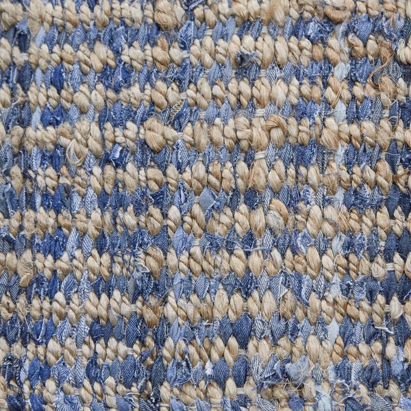 Kellar Hand-Woven Natural/Blue Area Rug, 8'x10' - Image 2