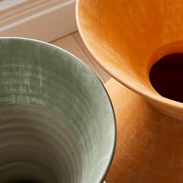 Thom Textured Floor Vase, Orange, Extra Large - Image 1