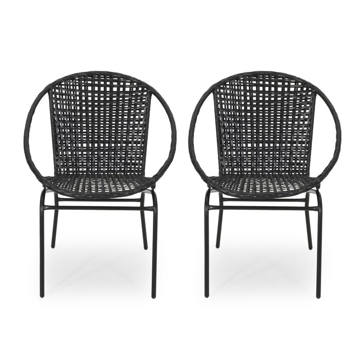 Desdemona Outdoor Modern Patio Chair (Set of 2) - Image 0
