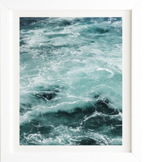TURQUOISE SEA White Framed Wall Art - Image 0