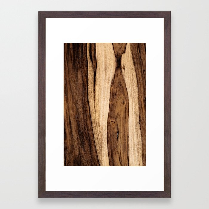 Sheesham Wood Grain Texture, Close Up Framed Art Print - Image 0