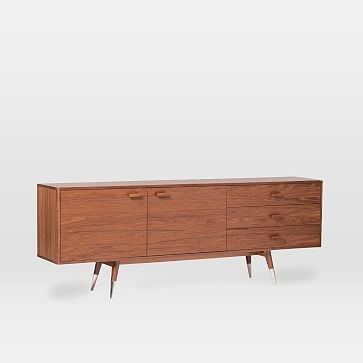 Metal Capped Wood Console - Image 0