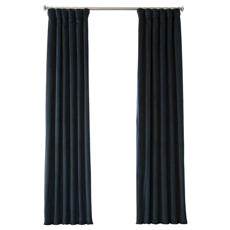 Albert Velvet Solid Blackout Thermal Rod Pocket Single Curtain Panel - Image 1