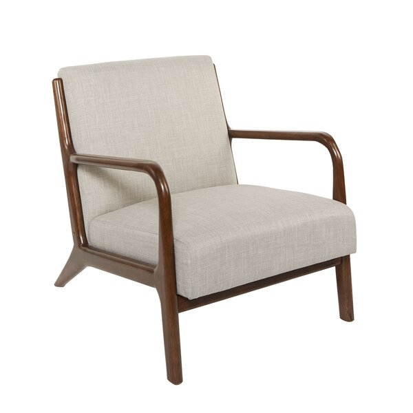 Blomkest Wood and Upholstered Mid Century Accent Chair - Image 0