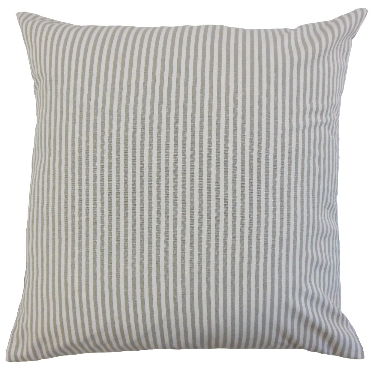 Classic Stripe Pillow, Slate, 22" x 22" - Image 0