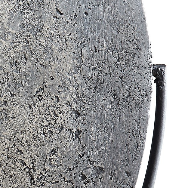 Dark Grey Volcanic Disc Sculpture - Image 1