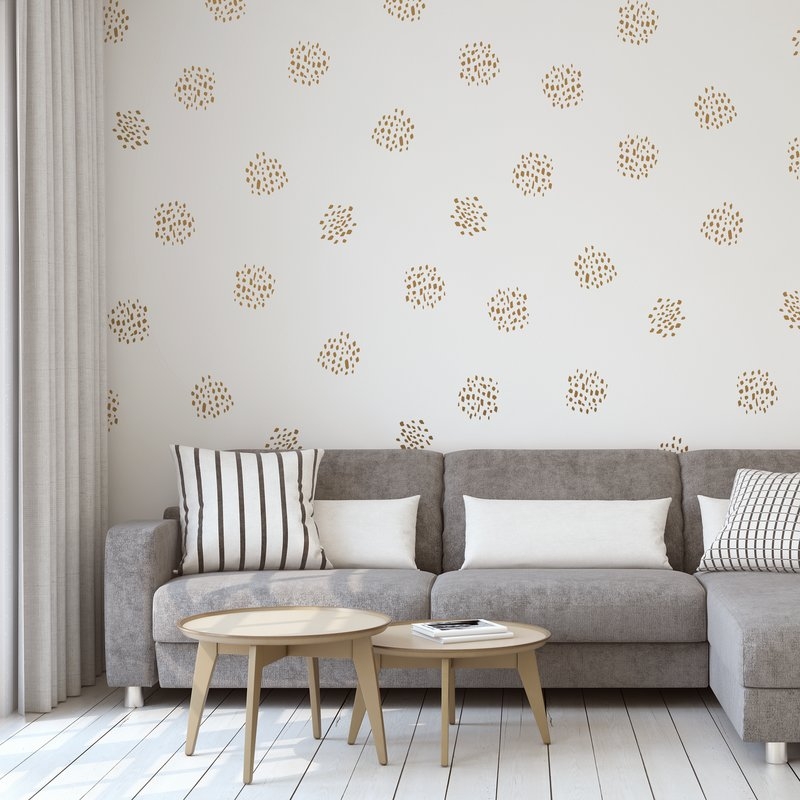 Dot Clusters 36 Piece Wall Decal Set - Gold - Image 0