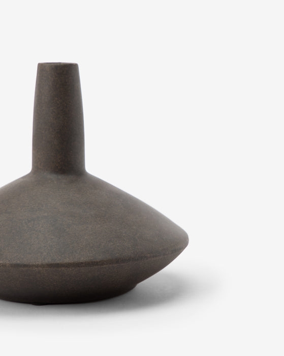 Brown Long Necked Vase - Image 2