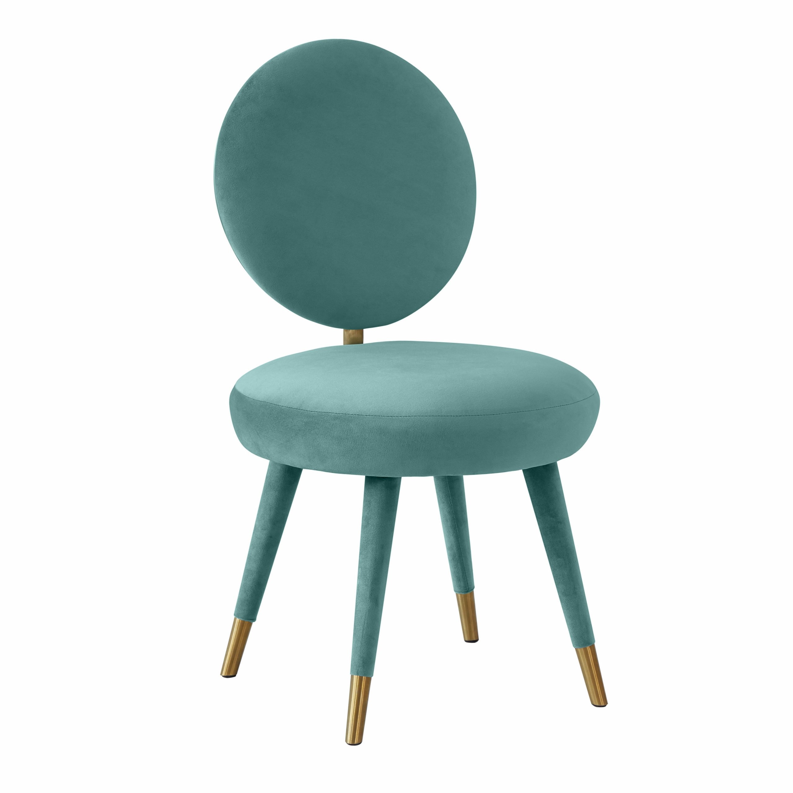Kylie Sea Blue Velvet Dining Chair - Image 0