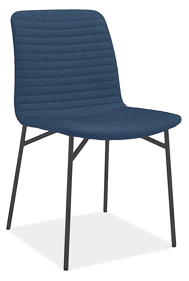 Cato Chair - Medley Grey Fabric, Black Steel Leg - Image 0