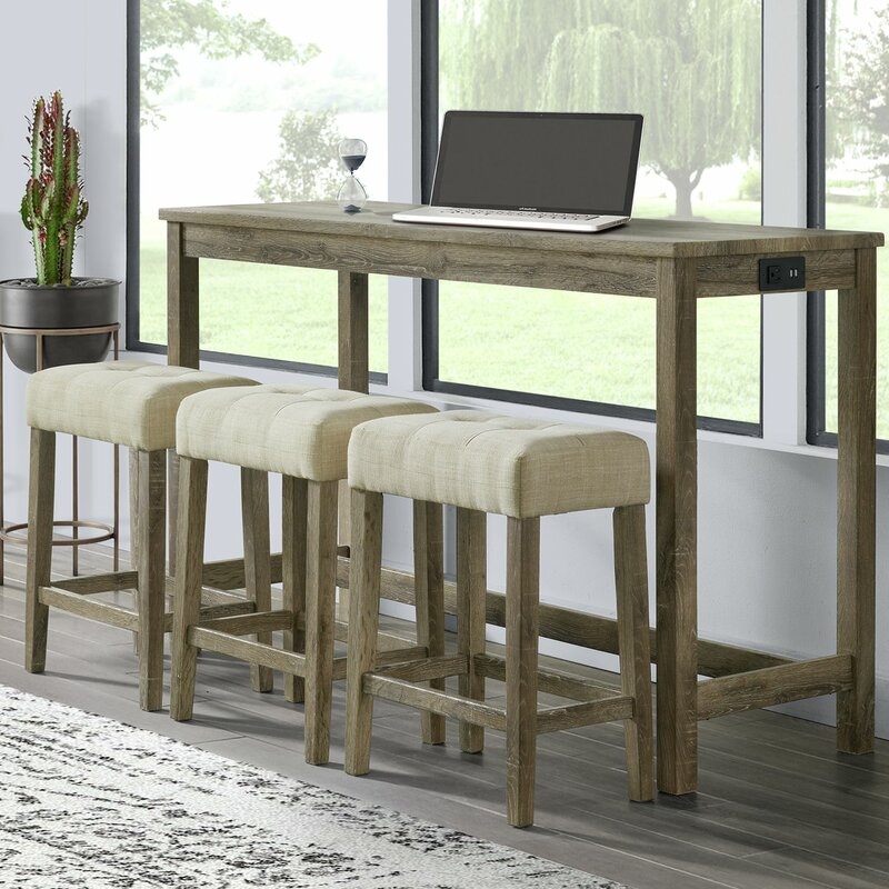 Connor 60'' Console Table and Stool Set - Image 1