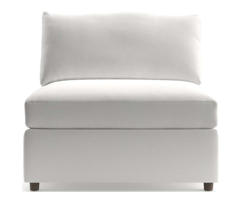Lounge II Petite 37" Armless Chair- View, White - Image 0