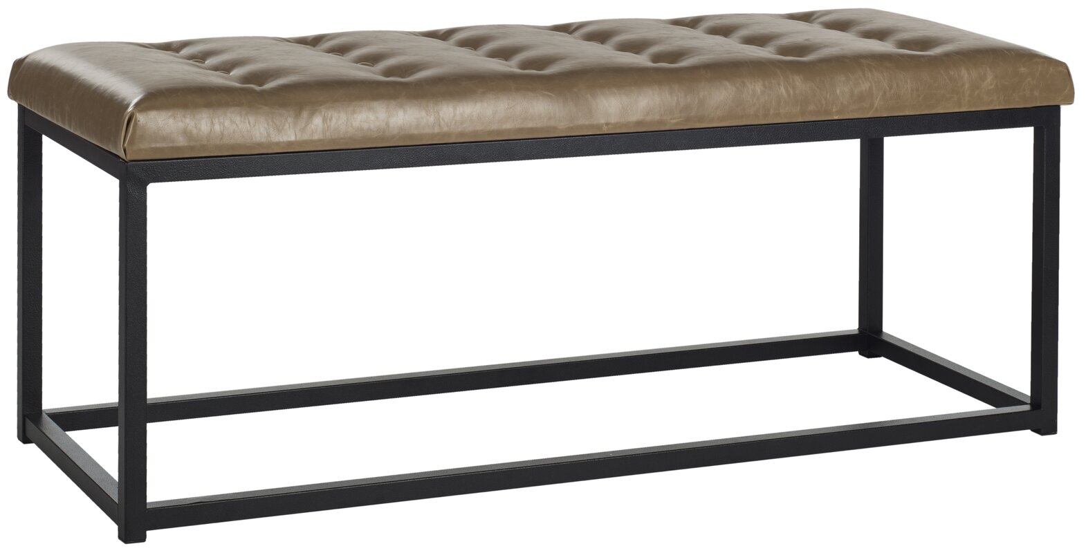 Landry Faux Leather Bench - Image 1