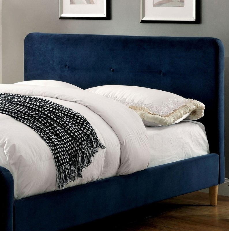 Mica Upholstered Platform Bed - Image 1