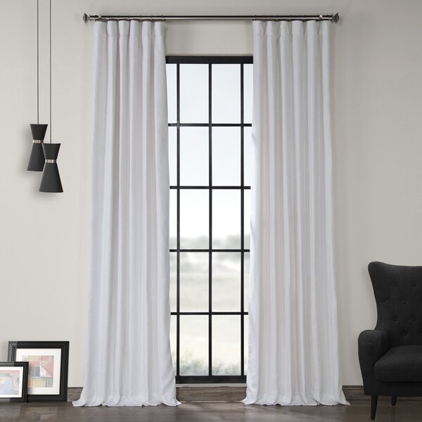 Ennis Linen Rod Pocket Single Curtain Panel - Image 0