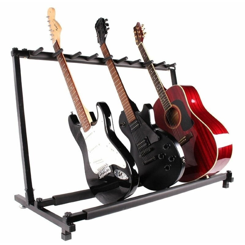9 Holder Folding Guitar Stand Rack - Image 0