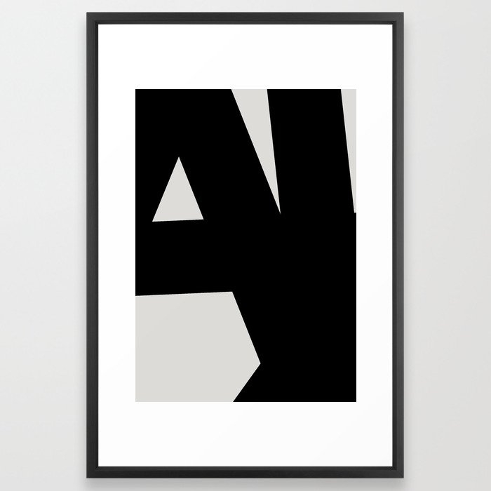 Abstract Form 01 Framed Art Print, 26x38 black vector frame - Image 0