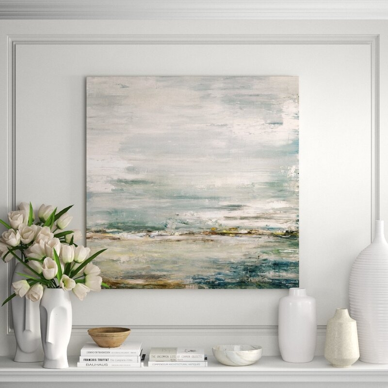 John Beard Collection 'Sea and Sky' Painting on Canvas Size: 40" H x 40" W x 1.5" D - Image 0