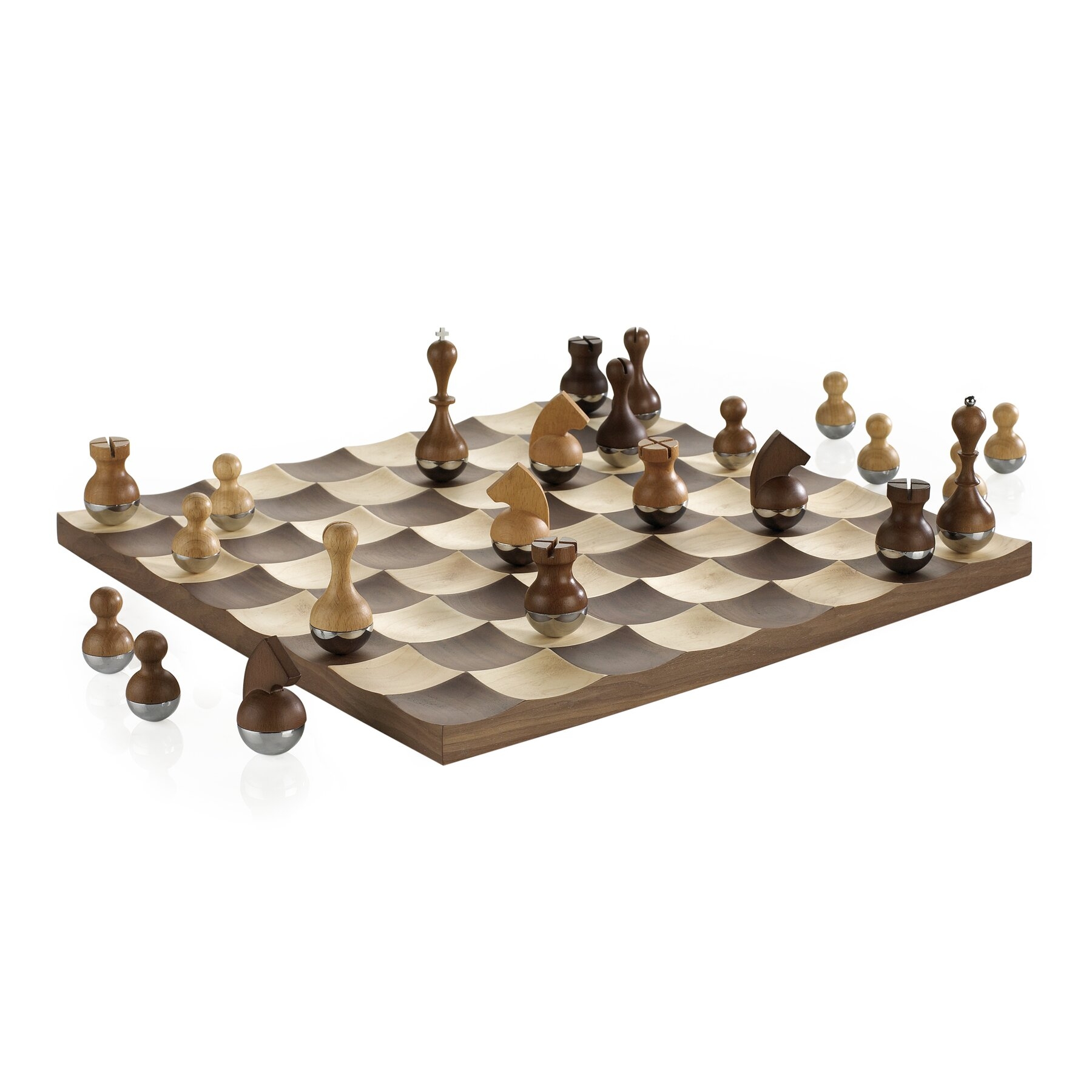 Wobbly Brown Chess Board Game - Image 0