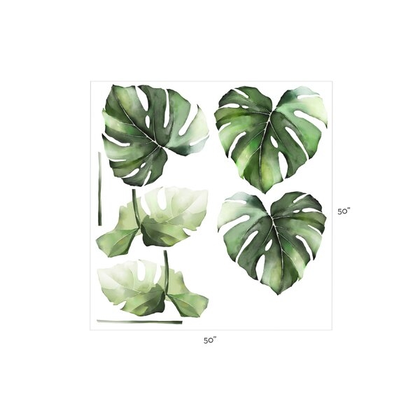 Monstera Jungle Leaves Wall Decal - Image 1