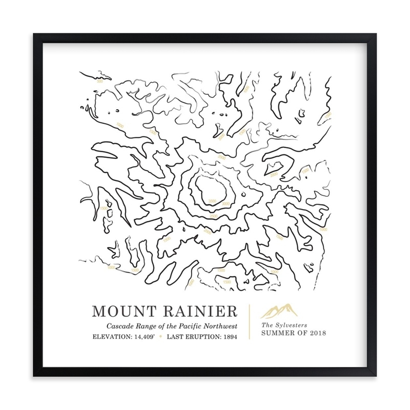 Inked Topography - Mount Ranier - Image 0
