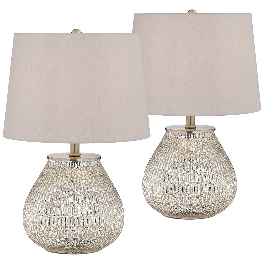 Zax 19 1/2" High Mercury Glass Accent Table Lamp Set of 2 - Style # 57R61 - Image 0