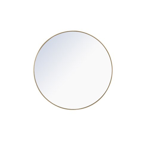 Needville Modern & Contemporary Accent Mirror- brass 32" - Image 0