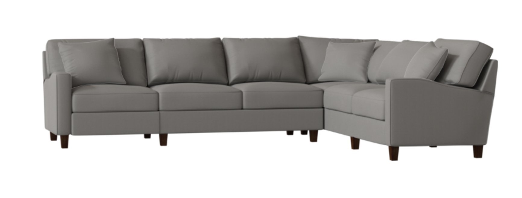 William Reclining Sectional- Sunbrella® Canvas Charcoal - Image 0