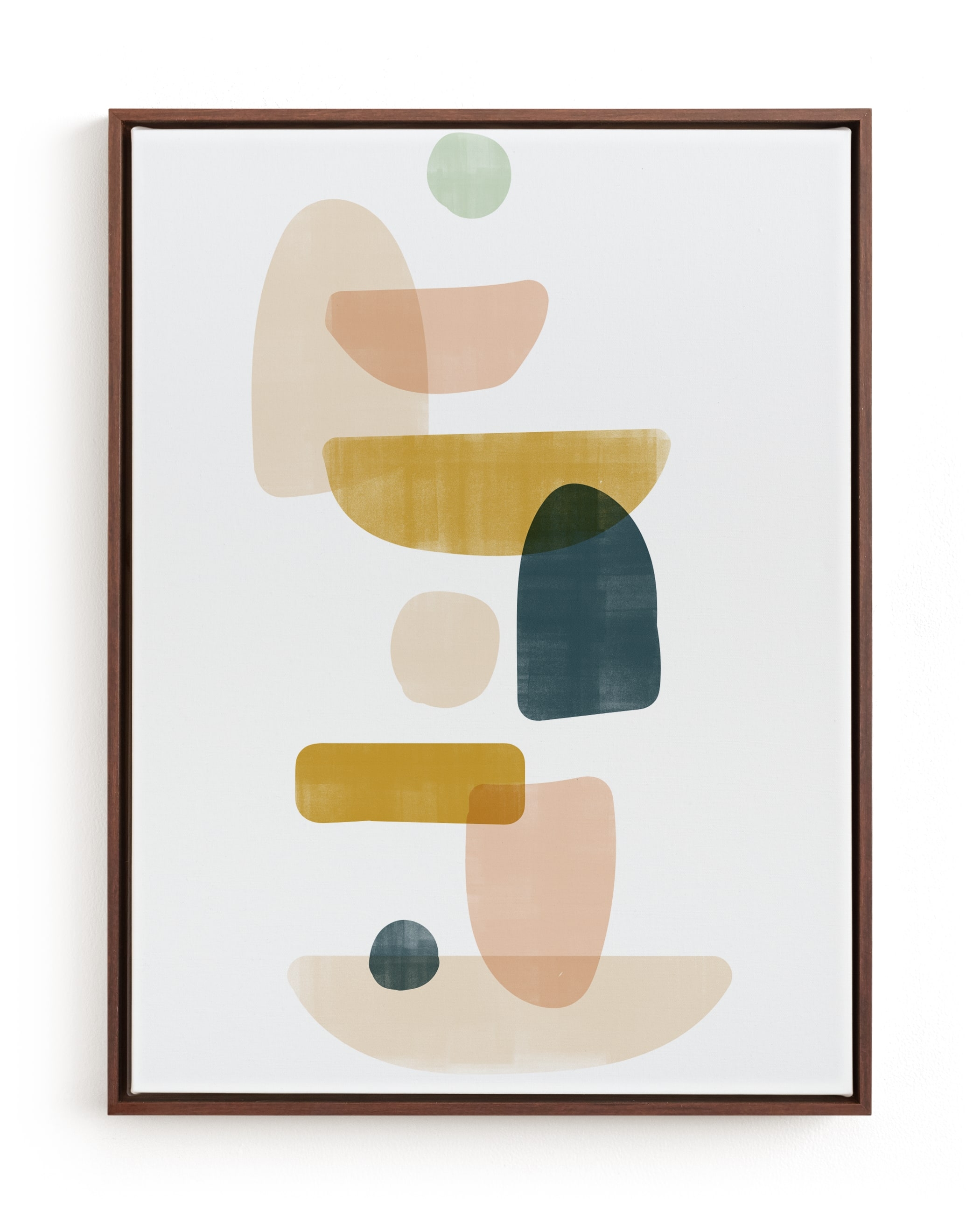 balance no.1 - 18x24 Canvas Gallery Wrap Walnut Wood Frame - Image 0