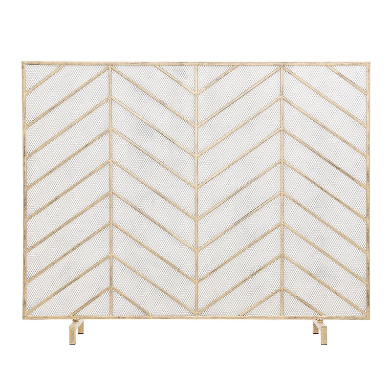 Rideout 1 Panel Steel Fireplace Screen - Image 0
