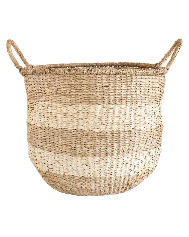 STRIPED ROUND BASKET - SMALL - Image 0