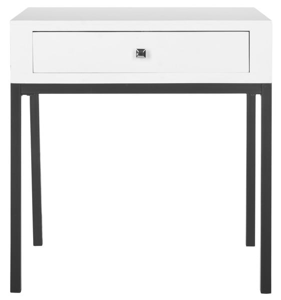 Adena End Table With Storage Drawer - White - Arlo Home - Image 0