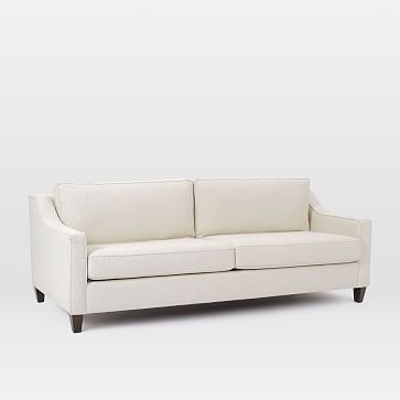 Paidge 86.5" Grand Sofa, Poly Fill, Performance Basketweave, Natural, Pecan Cone - Image 0