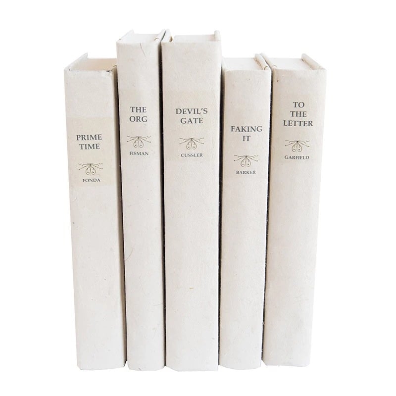 Parchment Books, White, Set of 5 - Image 0