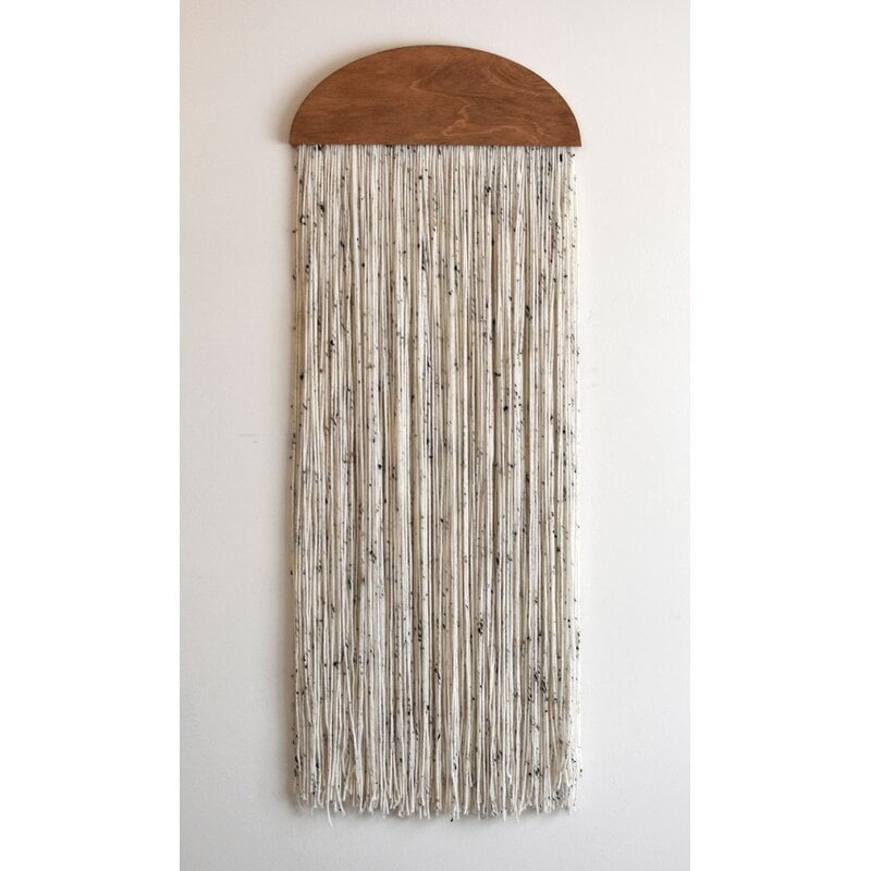 Blend Fabric Half Oval Fiber Art Wall Hanging - Image 0